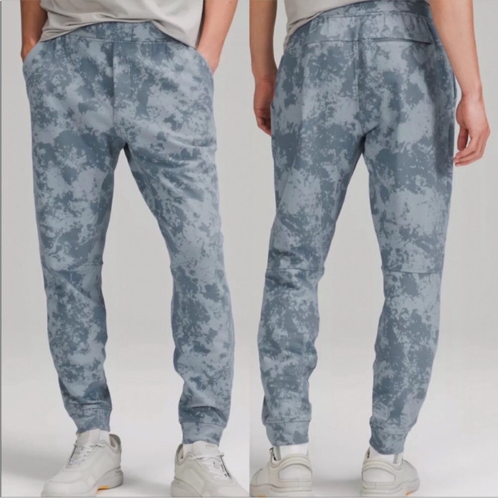 Lululemon Men City Sweat Jogger French Terry Spectral Chambray River Blue Sz L